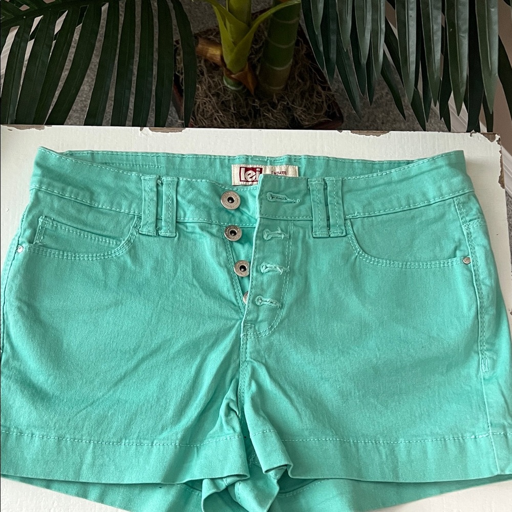 Lei Women's Teal Jean Shorts